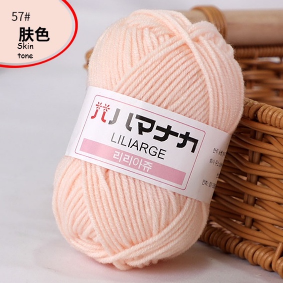 (Wholesale) LILIARGE 25grams 4plys Pastel Milk Cotton Yarn / soft Yarn