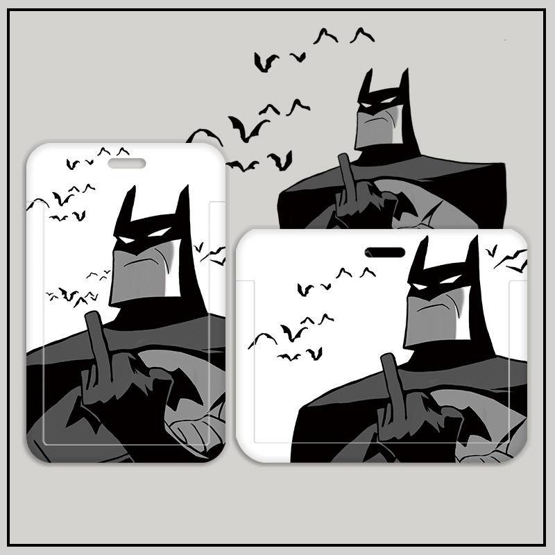 Batman Student Meal Card Holder Employee Card Tag Badge Lanyard Elastic ...