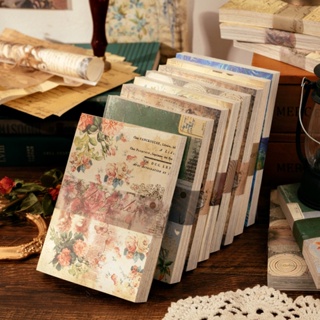 30Pcs/Pack Vintage Style Design Paper Aesthetic Junk Journal Scrapbooking  Planner Material Retro Poetry Collage Handmade