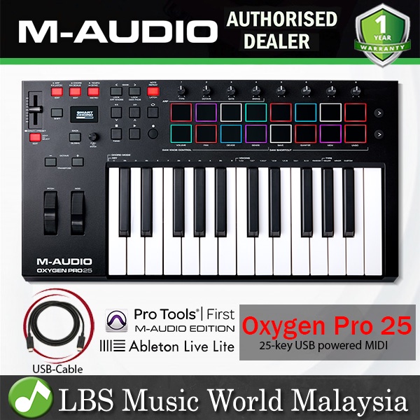MAudio Oxygen Pro 25 25 key Midi Keyboard Controller with Aftertouch