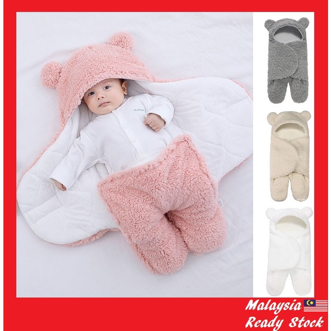 Baby Swaddle Wrap Sleeping Bag Kain Bedung Bayi Shopee Malaysia