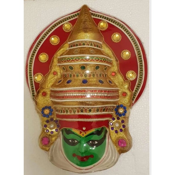 Fiber Kathakali Mask Wall Hanging Shopee Malaysia