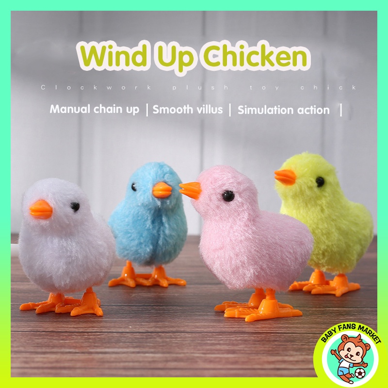 Ready stock Cute Little Chicken Toys Wind Up Jumping Stuffed Toys Kids ...