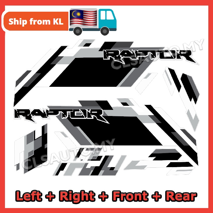 Ford Raptor Sticker Body Ranger Wildtrak Car Decal Side Lining 2022 XLT ...