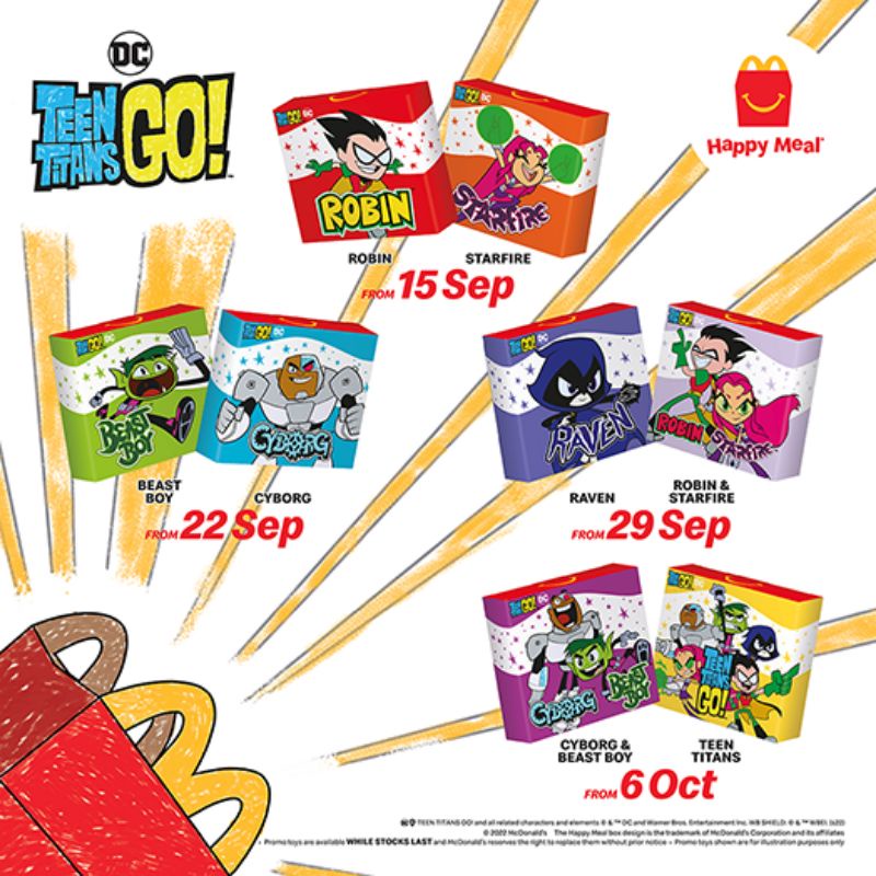 DC Teen Titans Go! Series Mcdonald's Mcdonalds Mcdonald Mcd Happy Meal ...