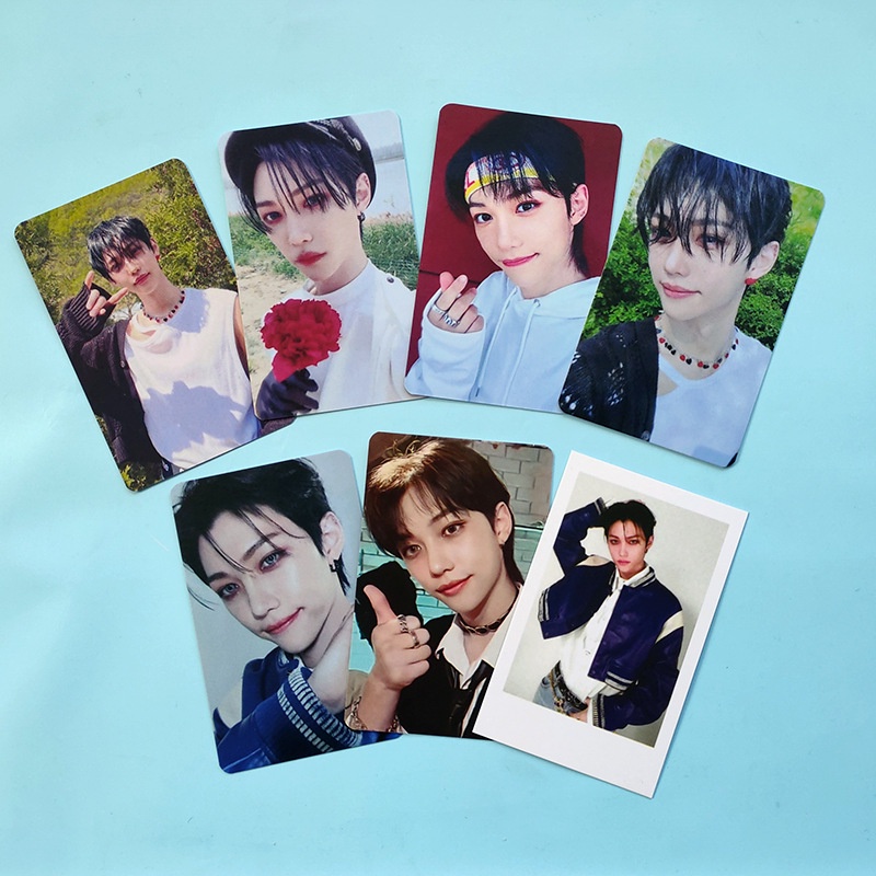 7pcs Set Stray Kids Photocards Maxident Bang Chan Felix Collection Card 