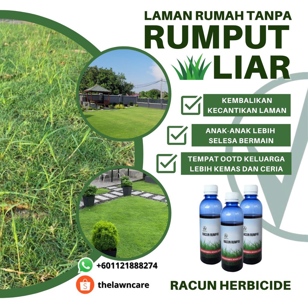 [250ML] Racun Rumput Karpet Racun Rumpai Racun Lalang Weeds Turf ...