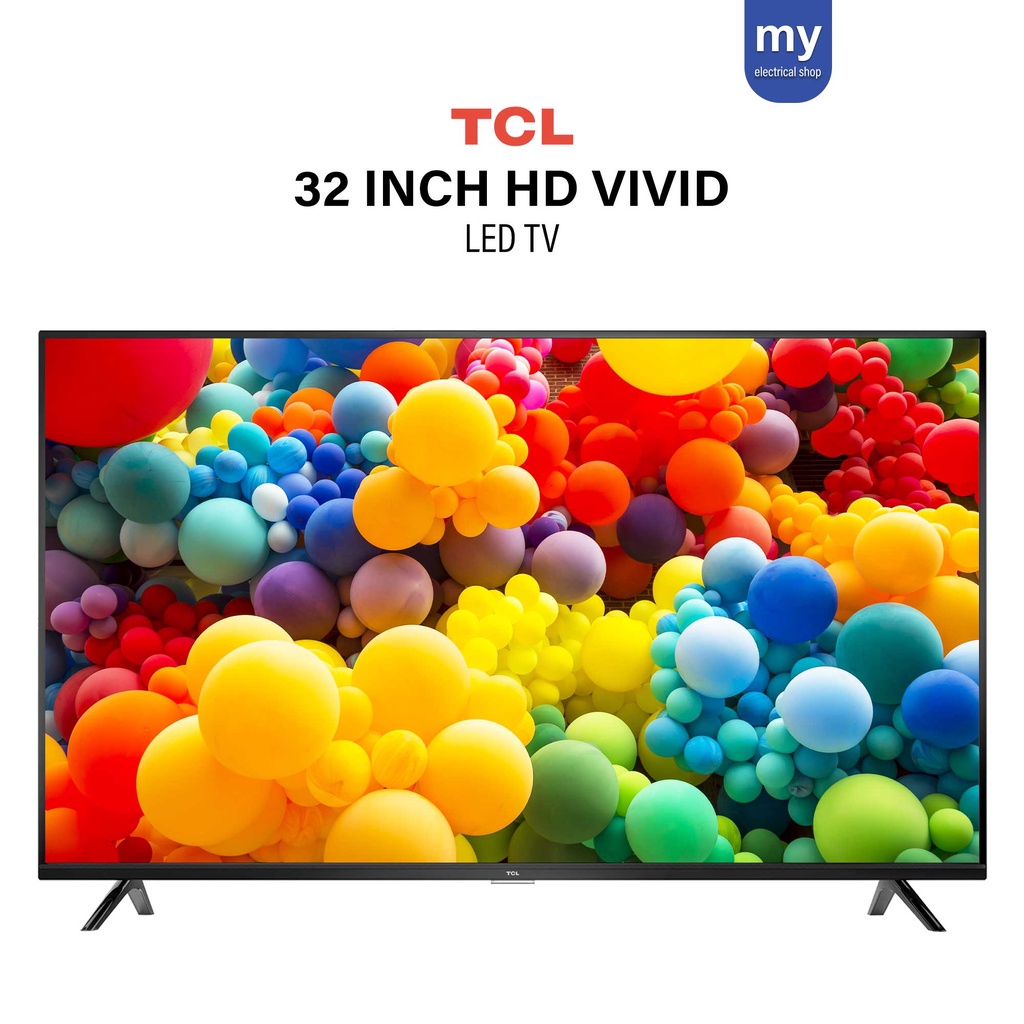 TCL 32 Inch HD LED TV 32D3000 DVB-T2 MYTV DECODER BUILD IN | Shopee ...