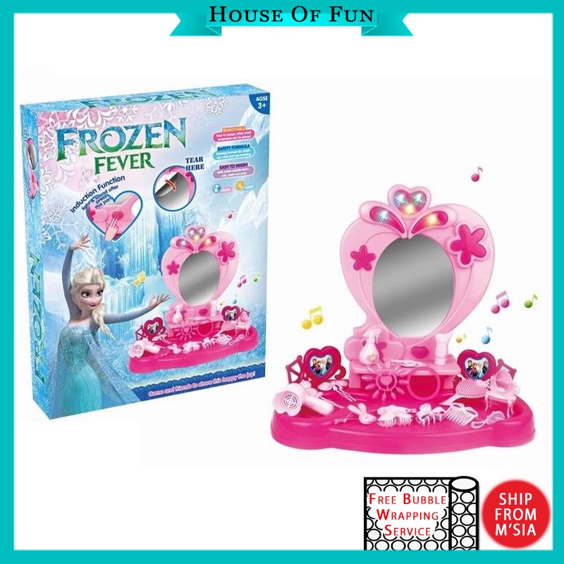 3In1 Frozen Makeup Dressing Table Toy Set Girls Princess Make up