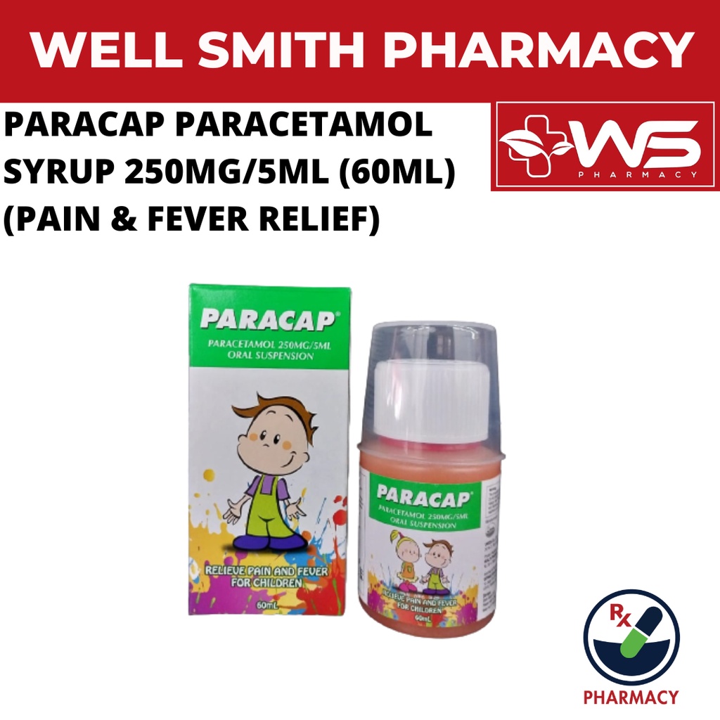 PARACAP PARACETAMOL SYRUP 250MG/5ML (60ML) (PAIN & FEVER RELIEF ...