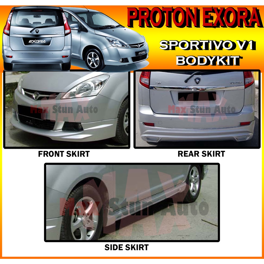 PROTON EXORA 2009-2012 SPORTIVO V1 STYLE BODYKIT (SPORTIVO V1) SKIRT ...