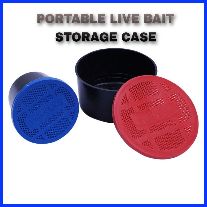 Portable Breathable Live Baits Earthworm Storage Box Case Umpan
