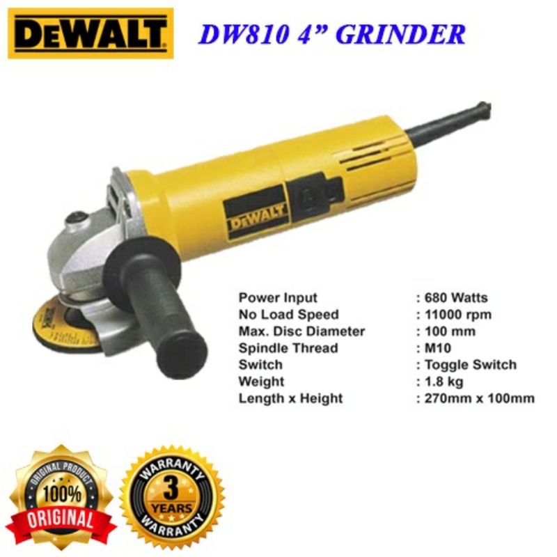 DEWALT DW810 Angle Grinder DW810B-XD | Shopee Malaysia