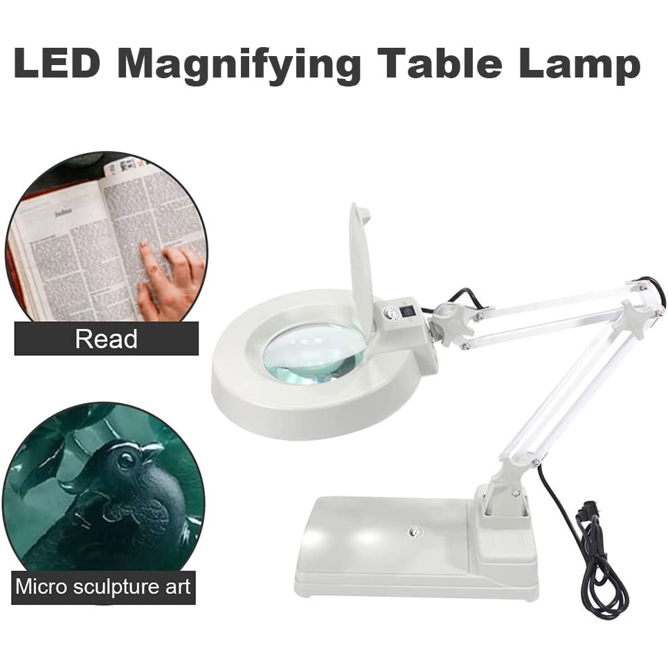 Lt 86c Magnifying Glass Desk Lamp For Close Work10x 15x 20x 30x Magnification Lamp With Large 3667