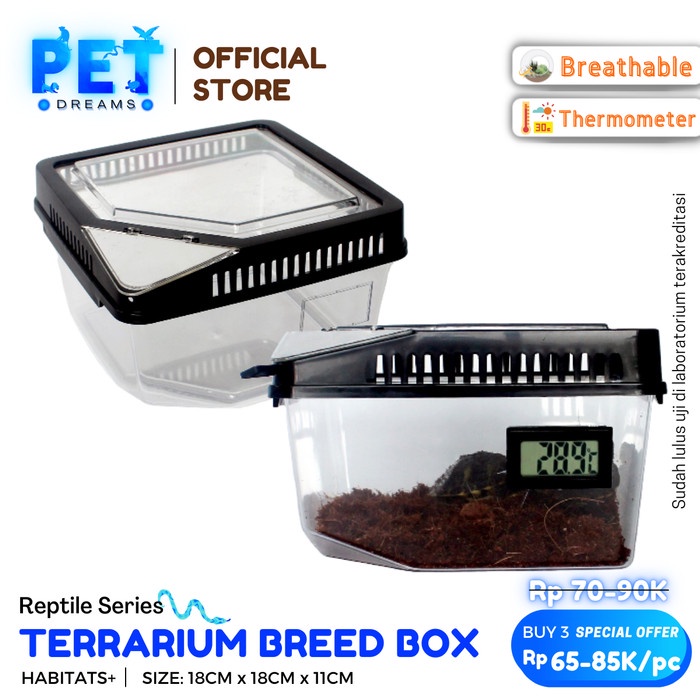 Cage H7 Insect Amphibious Reptile Terrarium BOX ENCLOSURE FEEDING BOX ...
