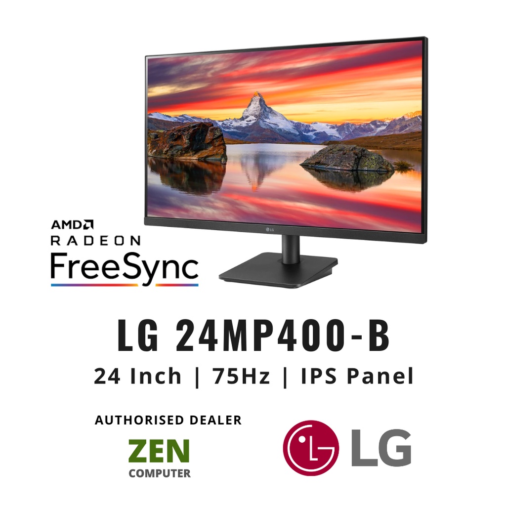 LG™️ 24MP400-B / 24 Inch / 1080P / IPS Monitor with AMD FreeSync™ # |  Shopee Malaysia