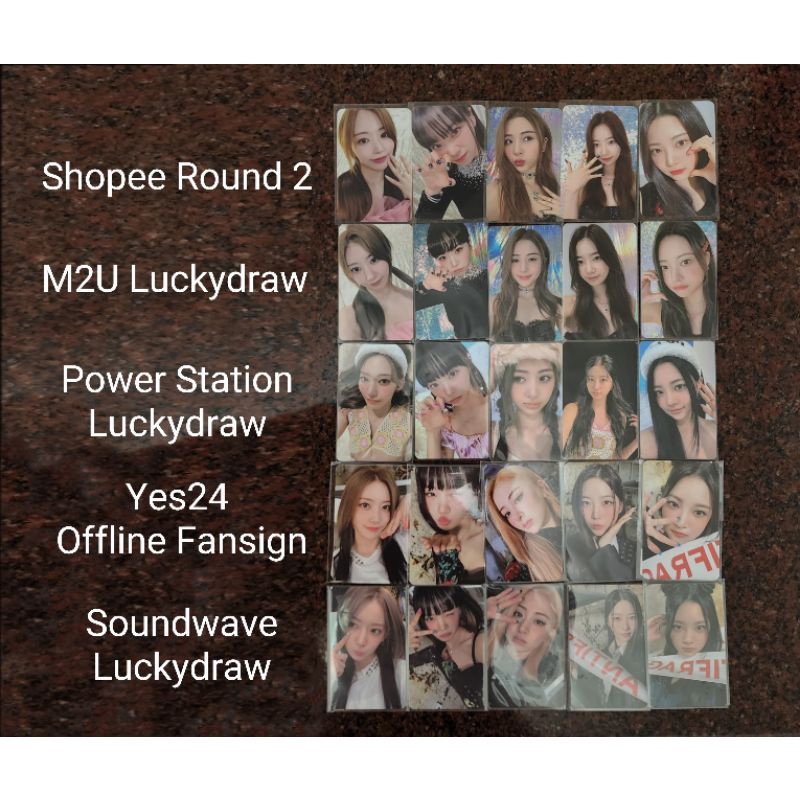 Le Sserafim Antifragile Lucky Draw Ld Photocard Pc Pob M2u Soundwave Sakura Chaewon Kazuha 