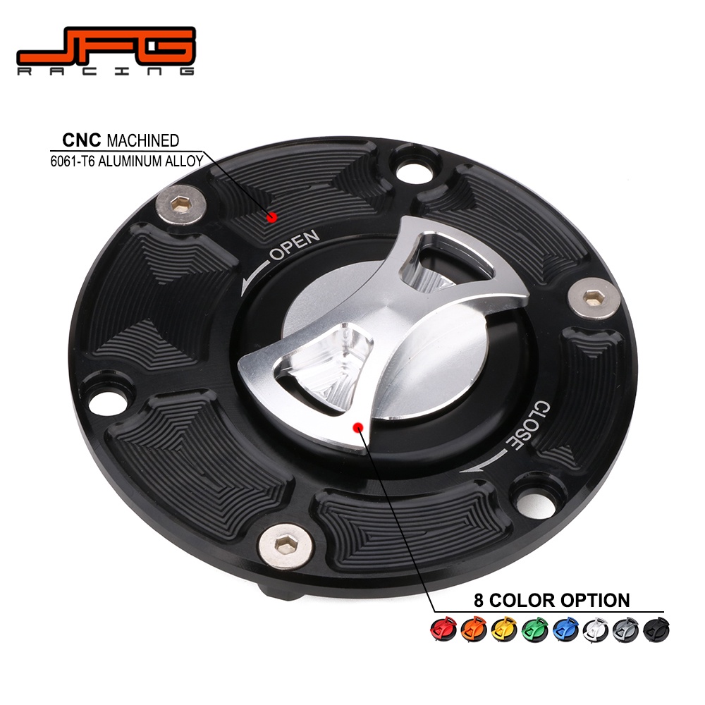 CNC Keyless Fuel Gas Tank Cap For Aprilia RS125 1993-1999 – Black T6 Aluminum-912241