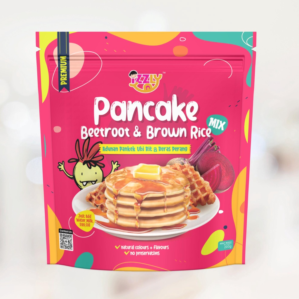 Izzly Baby Food Tepung Cucur Pancake Waffle Baby Bilis Cendawan Kurma