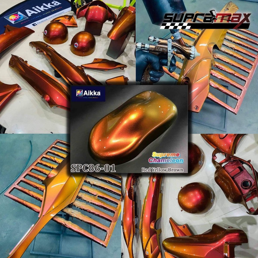 [CHAMELEON RED YELLOW BROWN SPC8601] AIKKA Aerosol Spray 2K DIY Paint