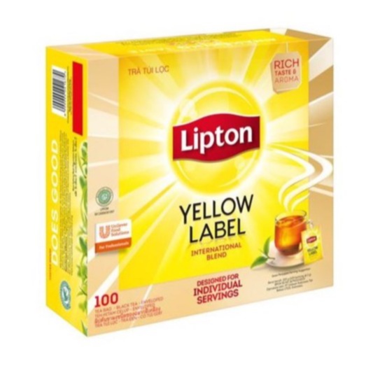 Lipton A100 Yellow Label Teabag Sachets (100's X 2gm)(Individual Pack ...