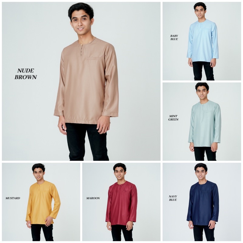 Ready Stock Kurta Slim Fit Dewasa Premium Cotton Plain 16 Warna Teluk Belanga Shopee Malaysia 7962