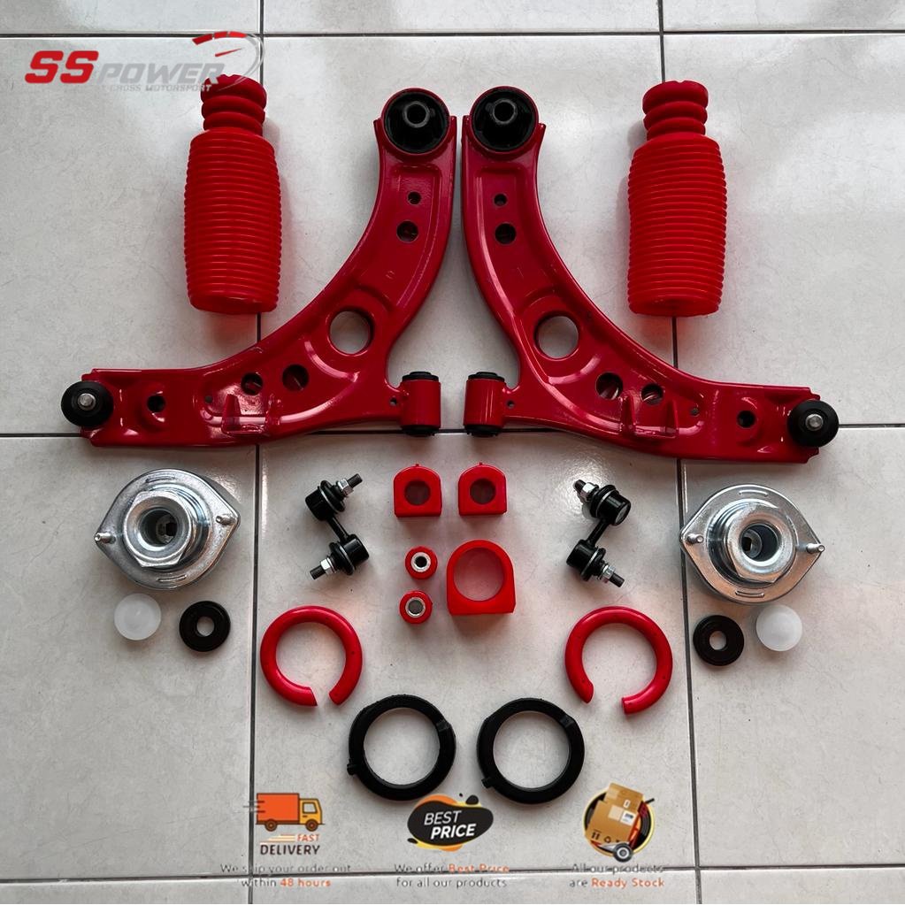 21 ITEM COMPLETE SET LOWER ARM/STABILIZER LINK/STEERING RACK BUSH/ABSORBER MOUNTING/FOR PERODUA