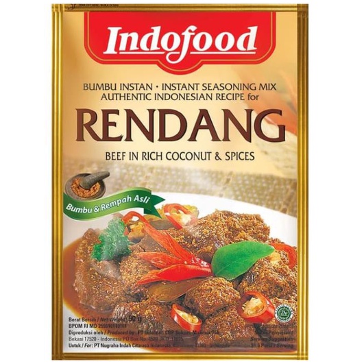 Indofood Rendang Seasoning 50g | Shopee Malaysia