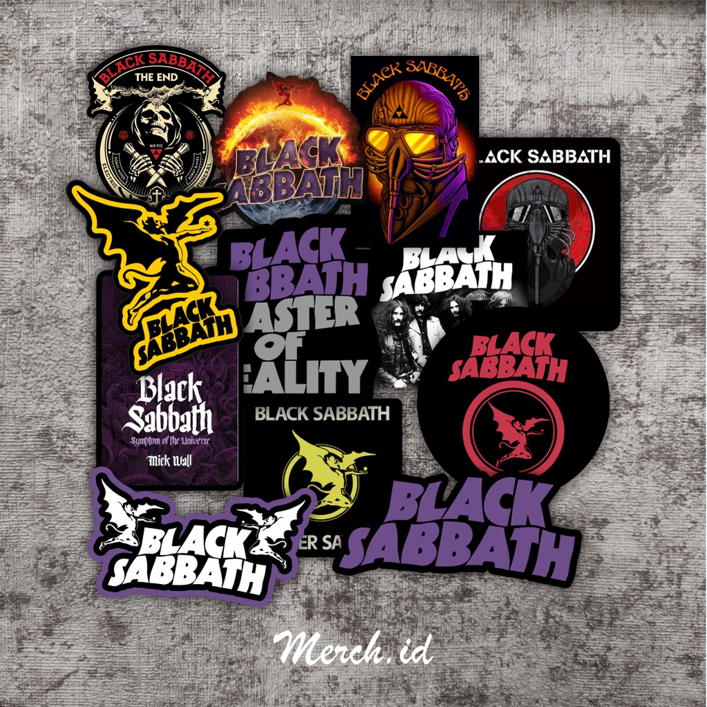 Black Sabbath Band Sticker Pack Shopee Malaysia