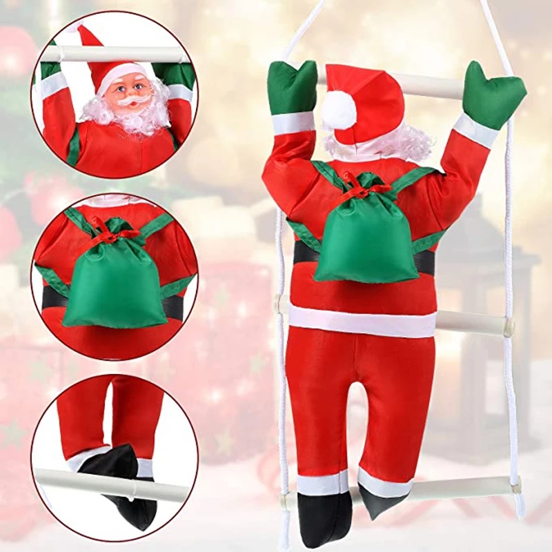 New Christmas Santa Claus Climb Climbing Stair Ladder Rope Christmas ...