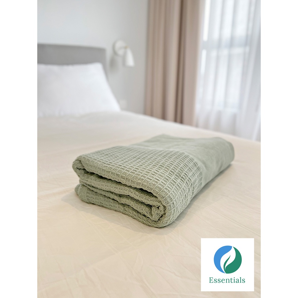 100 Cotton High Quality (1.5kg/1.0kg) Thermal Waffle Blanket/Selimut