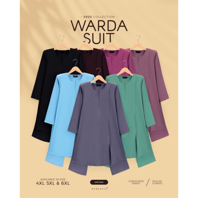 Suit Warda Plus Size [ 4XL | 5XL | 6XL] Suit Mesra Wudhu by Nursafia ...