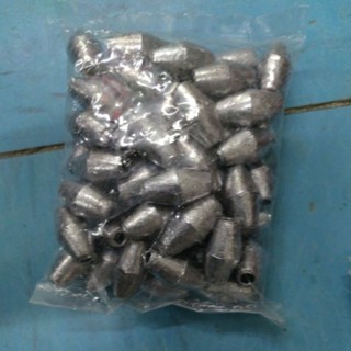 Batu Besi Jaring Pukat 25mm 1KG/Batu Ladung Pantai/ Perforated