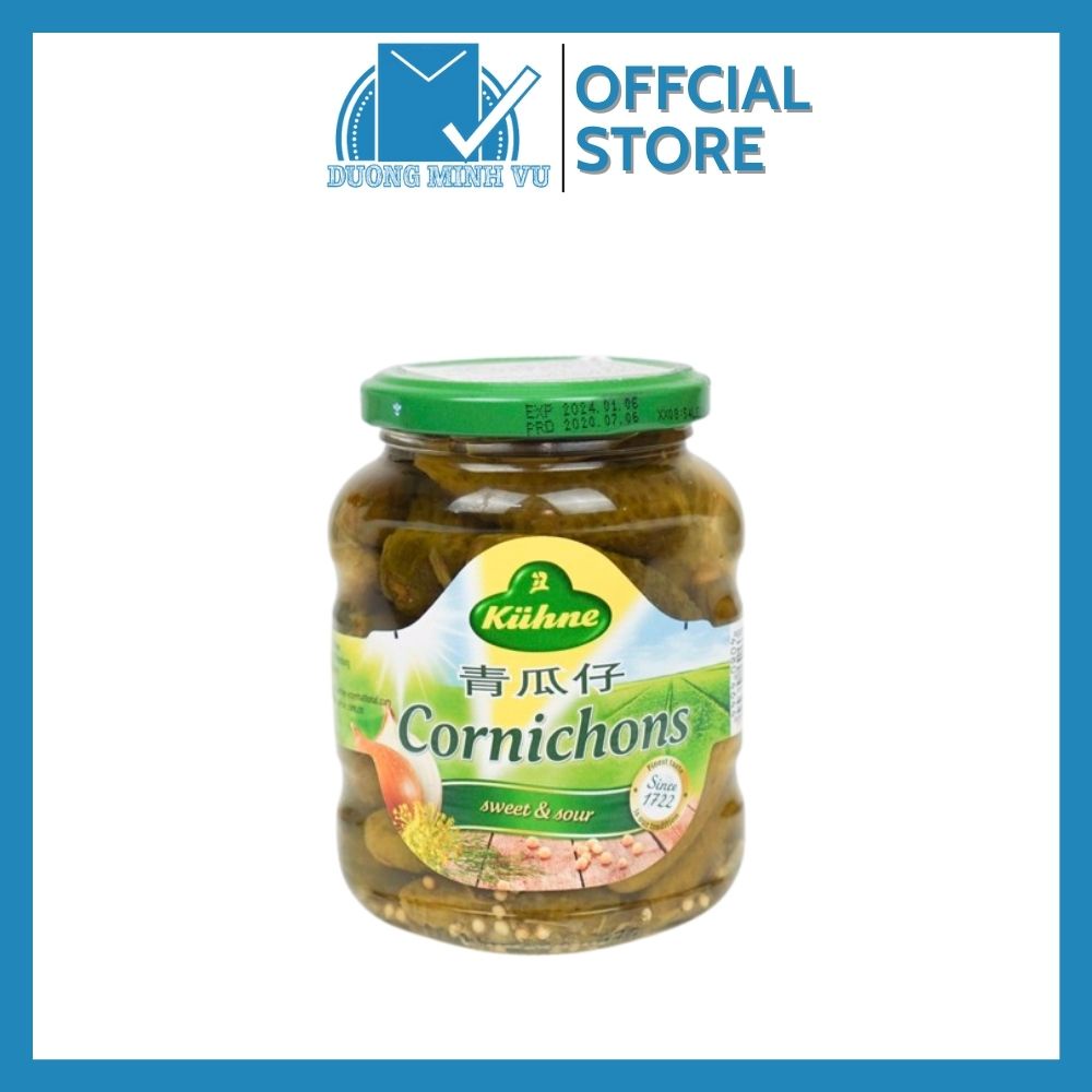 Cucumber Soaked Kuehne Pickled Cornichons 330g Shopee Malaysia