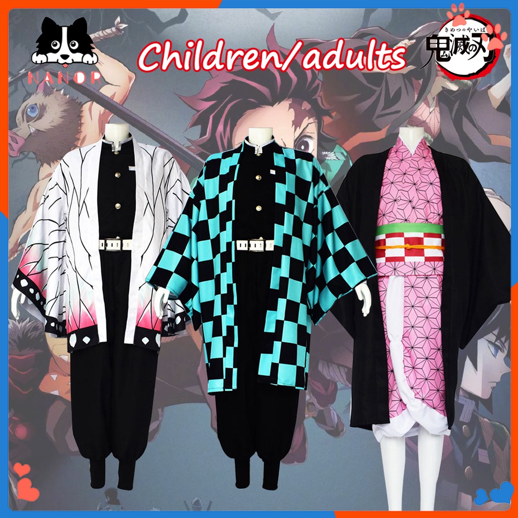 Anime Kamado Tanjirou Kimono Halloween Cosplay Costume main image 0