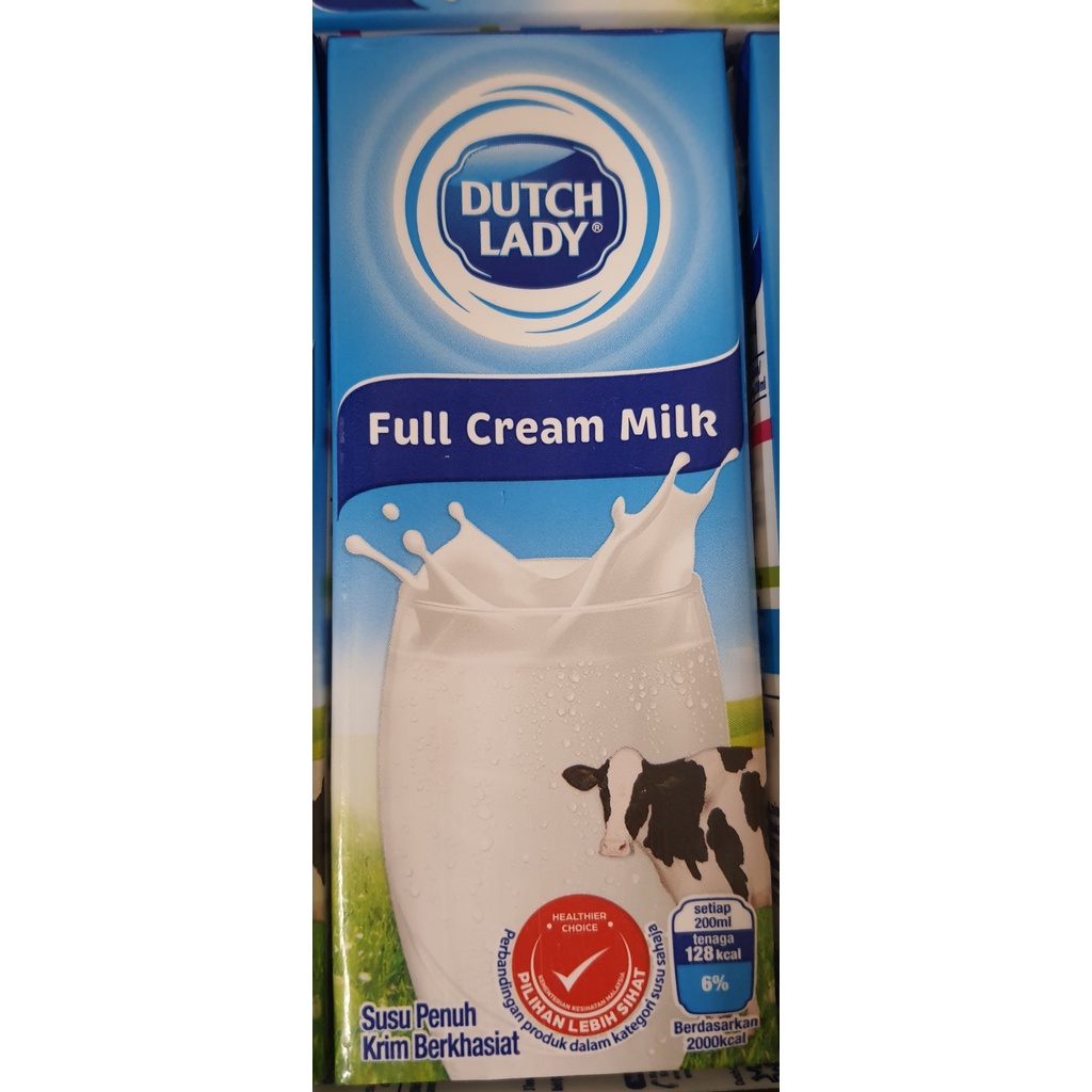 Dutch Lady Full Cream Milk & Low Fat Milk 200ml Shopee Malaysia