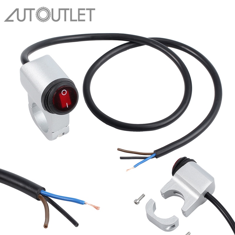 AUTOUTLET Motorcycle Light Switch 12V 10A Motorcycle Handlebar ...