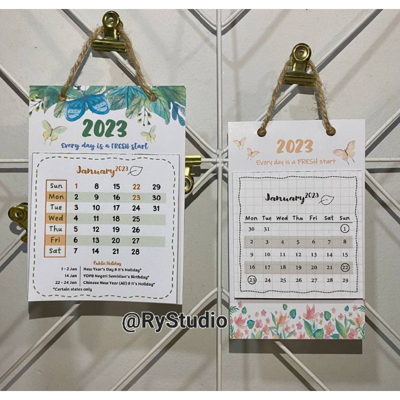 [READY STOCK] 2024 A6 Colored TearOff Wall Calendar (With PH + State