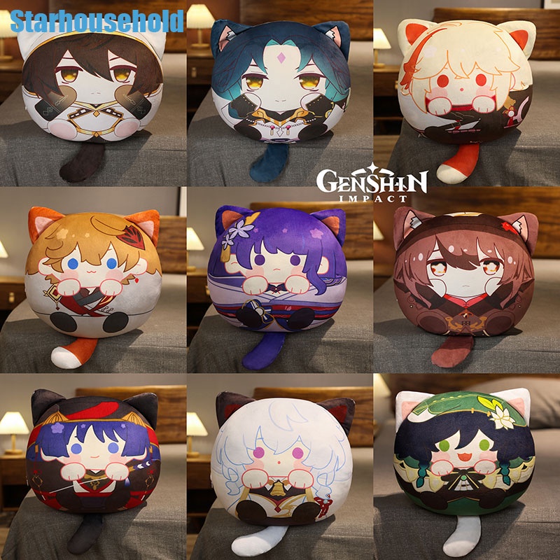 Genshin impact pillow Nahida Scaramouche shogun zhongli hutao Cat Style ...