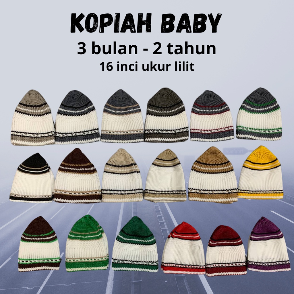 DESIGN B - Kopiah Kait Baby (3 bulan - 2 tahun) | Shopee Malaysia