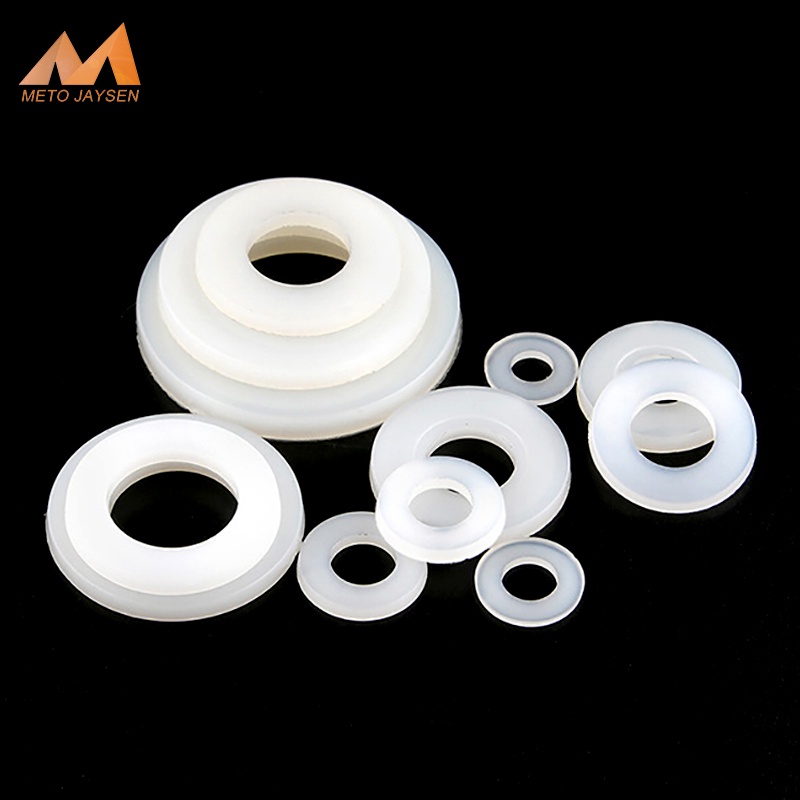 thumbnail image 2 of ID 2mm~12mm OD 4mm~20mm Thickness 0.2/0.5/1mm White PTFE Flat Washer Sealing Gasket High Temperature Resistance Spacer - 13 2 of 11