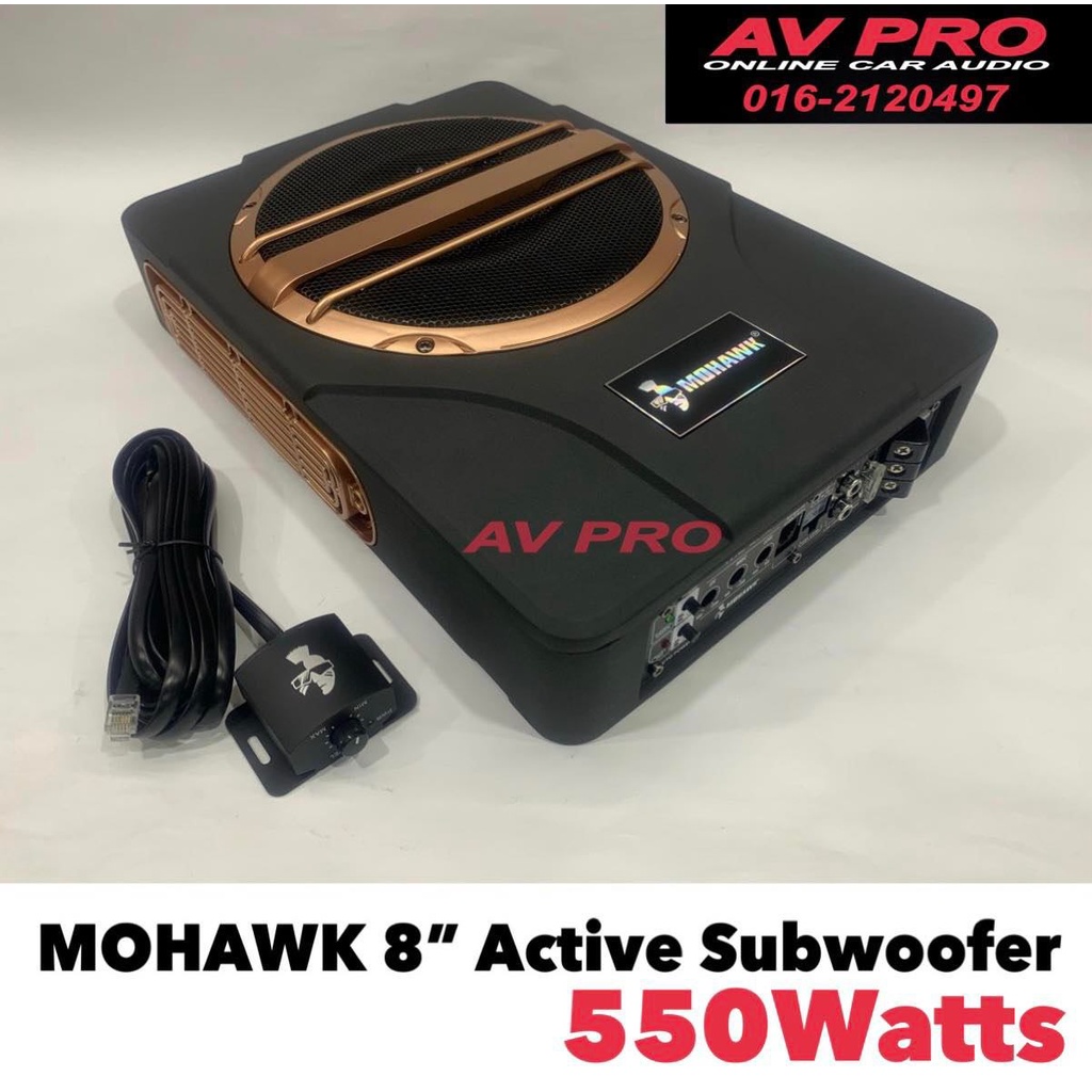 Original Branded MOHAWK 8" Active Subwoofer Builtin Power Amplifier