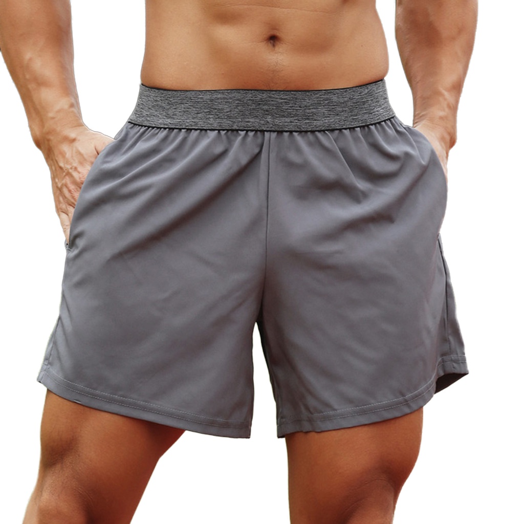 [Lixada MY Mall] Men Sport Shorts Elastic Waist Pocket Towel Loop ...