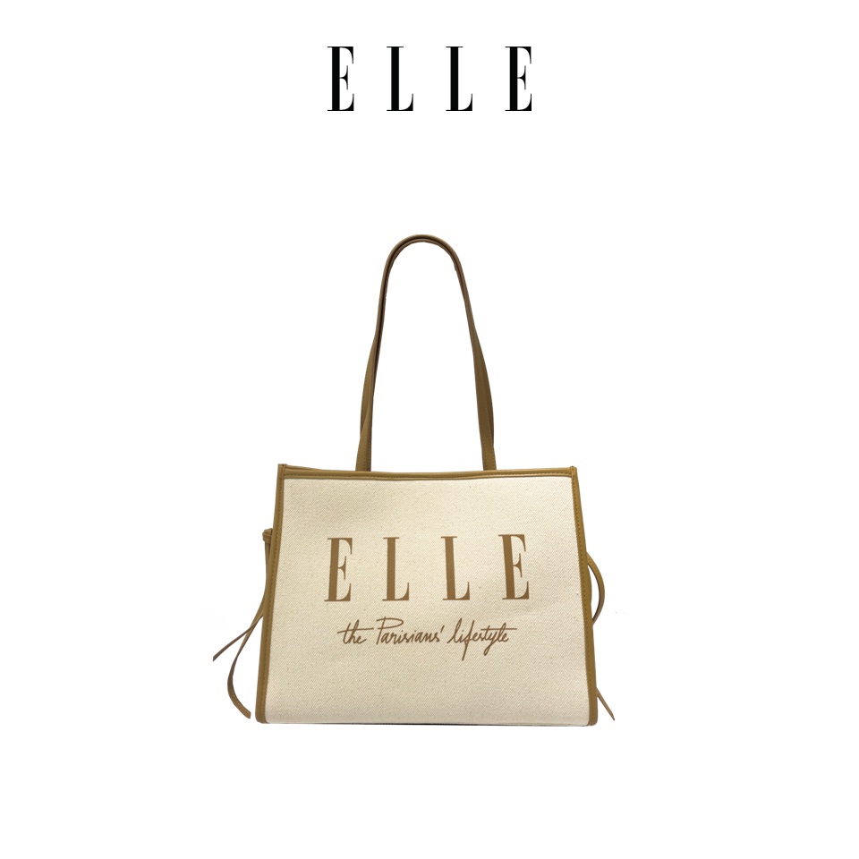 Elle Emi Tote Bag 3 Colors Beige Black Navy Shopee Malaysia