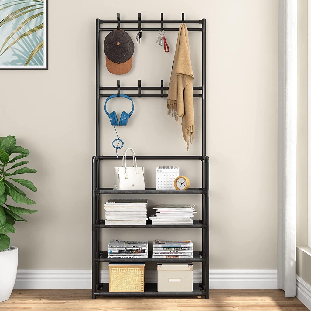 （Ready Stock）3 in 1 4 Tiers Multifunctional Coat Rack Clothes Bag ...