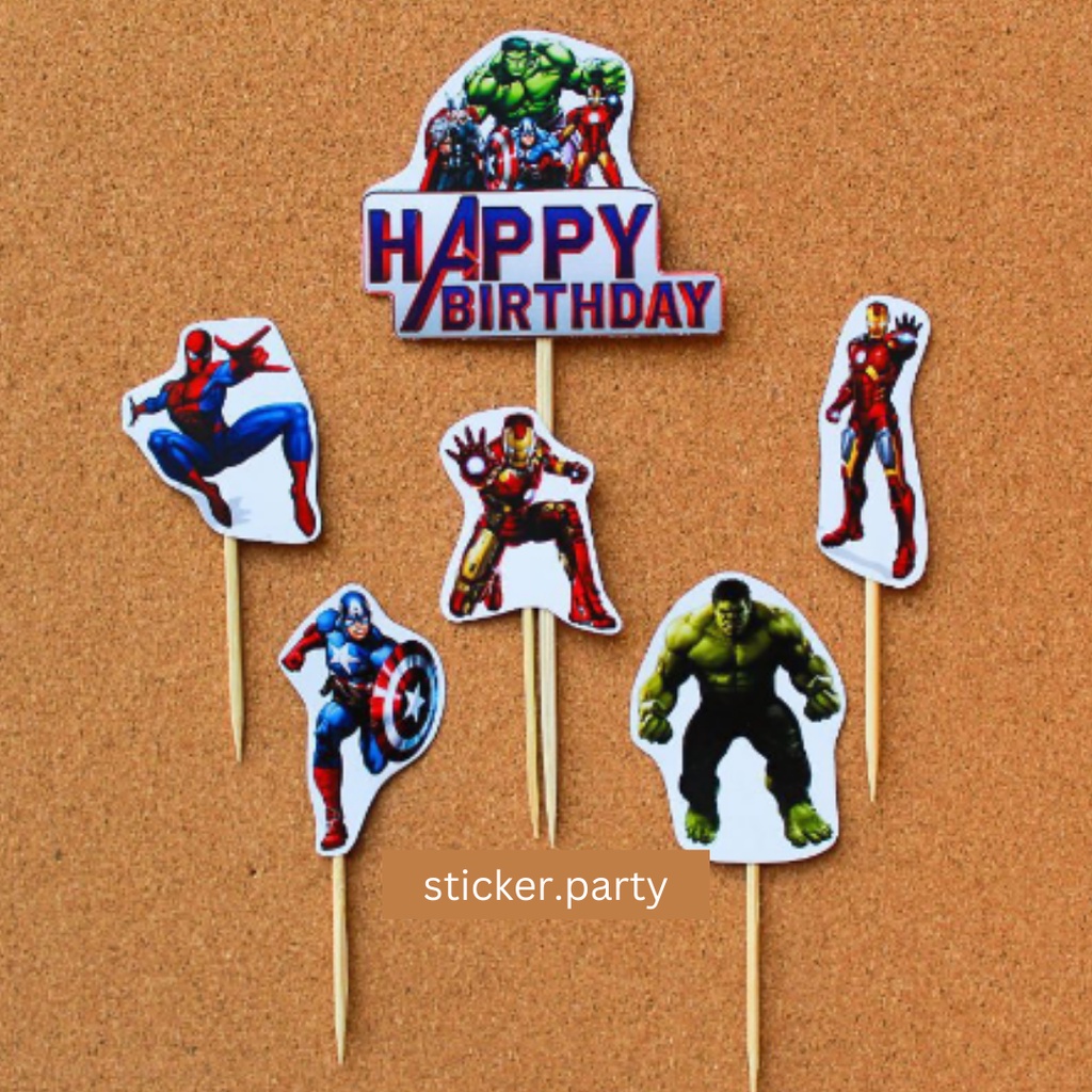 Banner HAPPY BIRTHDAY IRONMAN Decoration Decoration AVENGERS Flag CAKE ...