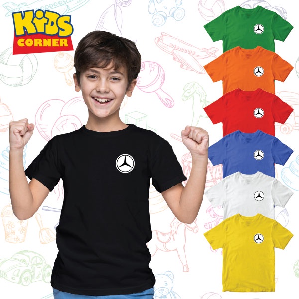 Baju Cotton Short Sleeve T Shirt Kanak Budak Boy Girl Kids MERCEDES T ...