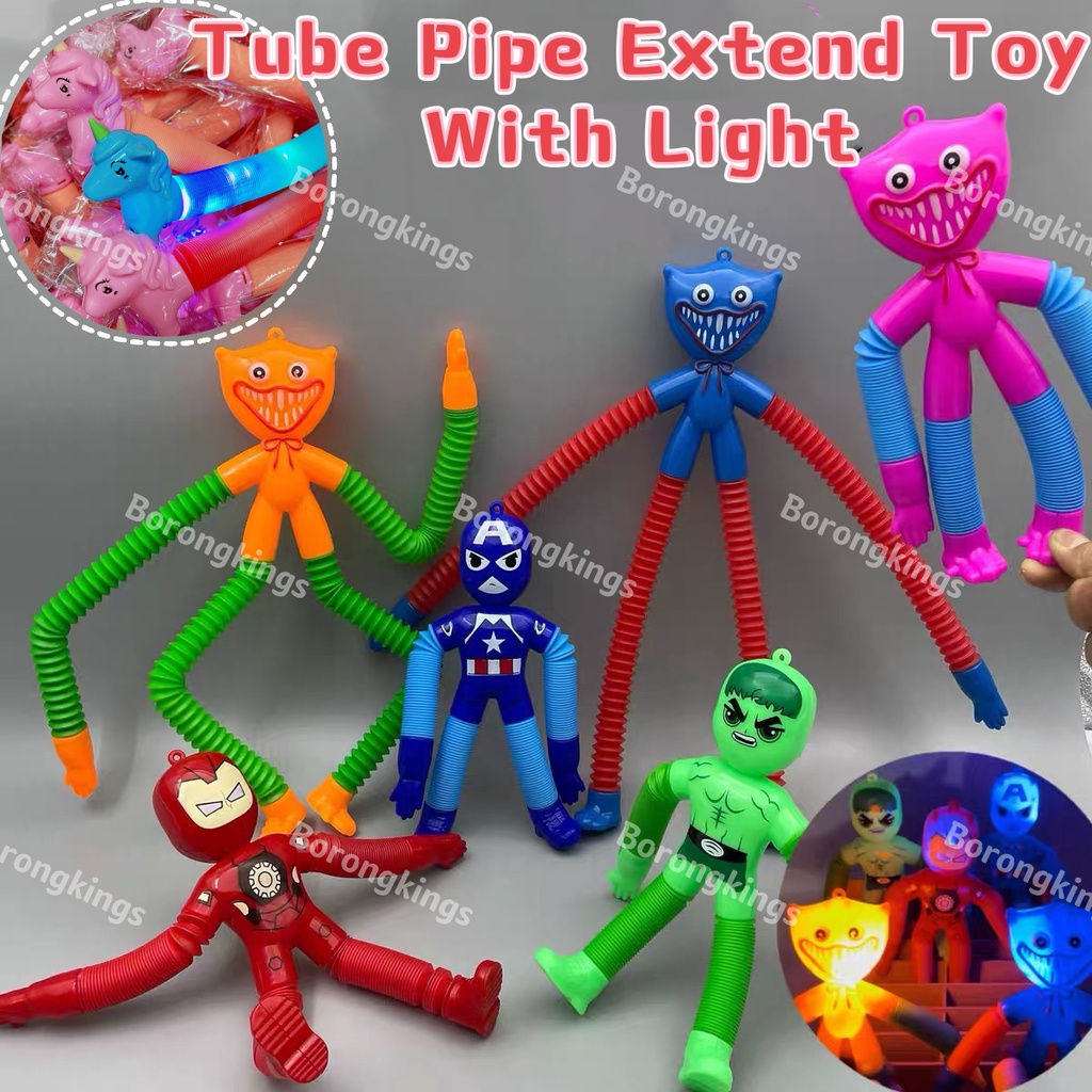 NO LIGHT !! Tube Pipe Extend Poppy Game Fidget Toy Stress Relief ...