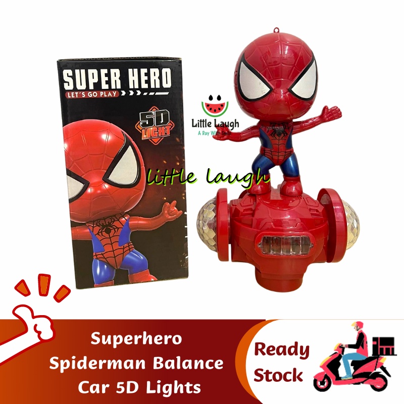 Voiture d’Équilibre Électrique Spiderman Lumineuse