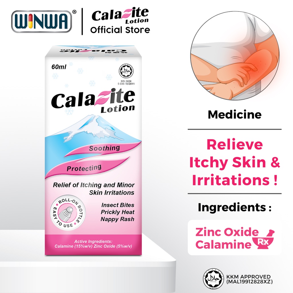 Calazite Calamine & Zinc Oxide Lotion (60/120ml) Shopee Malaysia